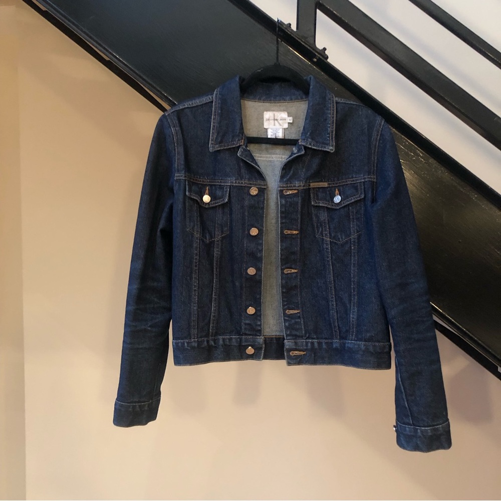 Women’s Dark Wash Jean Jacket, Size M